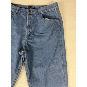 CROSS & WINSOR Mens Relaxed Fit Blue Denim Jeans Size 32x30